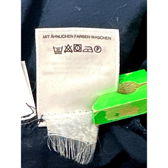 Jones New York Sport Large Navy Blue Circle Pattern Button Up Top Urban Heritage - Picture 15 of 16